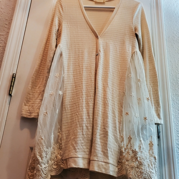 Altar'd State Mixed Media/Lace Cardigan - Picture 6 of 11